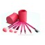 OURLOVE - Daily Party Brushes Make Up 7 Set Brush Leather Brush Cup Case Makeup Set Cosmetic