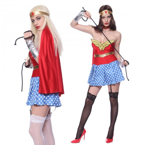 Maboobie Ladies Womens Sexy Superwoman Superhero Fancy Dress Wonder