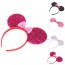 LX - Mickey Minnie Mouse Ears Headbands Glitter Sequin Bows Xmas Party Favors Red