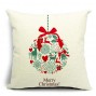 LX - New Year Xmas Home Decor Cotton Cushion Cover Throw Sofa Pillow 17 Inch Christmas