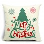 LX - New Year Xmas Home Decor Cotton Cushion Cover Throw Sofa Pillow 17 Inch Christmas Trees