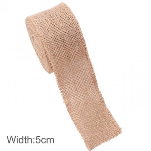 FENGRISE - Burlap Ribbon 5M Vintage Wedding Centerpieces Decoration