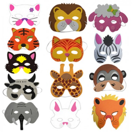 (12) Foam Animal Masks Party Favors