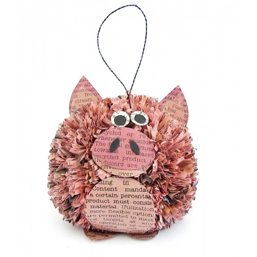 OURLOVE - Pig Xmas Tree Decoration Recycled Paper