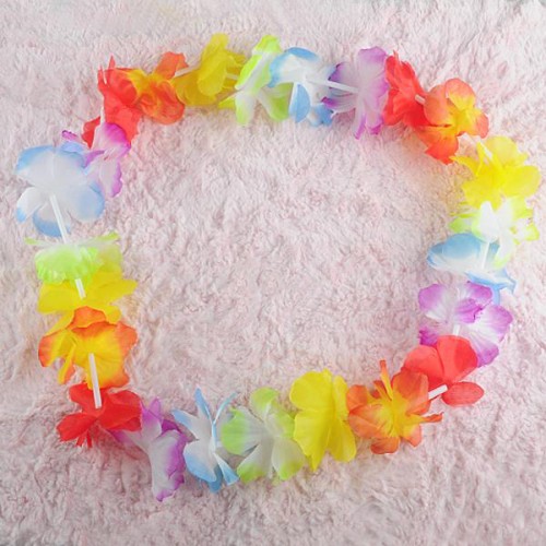 DREAMY - 10 Pcs Lot Hawaiian Leis Party Supplies Garland Necklace Colorful Fancy Dress Party