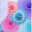LX - 15 Cm Fans Party Wedding Birthday Hanging Decoration Red