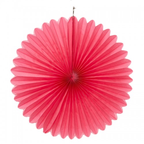 LX - 5 Pcs 25cm Tissue Paper Fan Diy Hanging Party Decorations Fuchsia