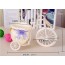 OEM - White Tricycle Bike Design Flower Basket Storage Container Party