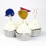 CHARM - 72 Pcs Sport Baseball Party Supplies Cartoon Cupcake Toppers Pick