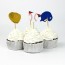 CHARM - 72 Pcs Sport Baseball Party Supplies Cartoon Cupcake Toppers Pick