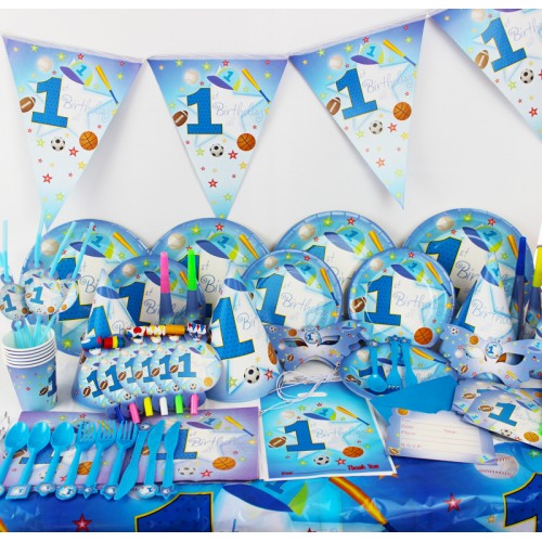 CHARM - 78 Pcs Sports Birthday Party Decorations Party Supplies