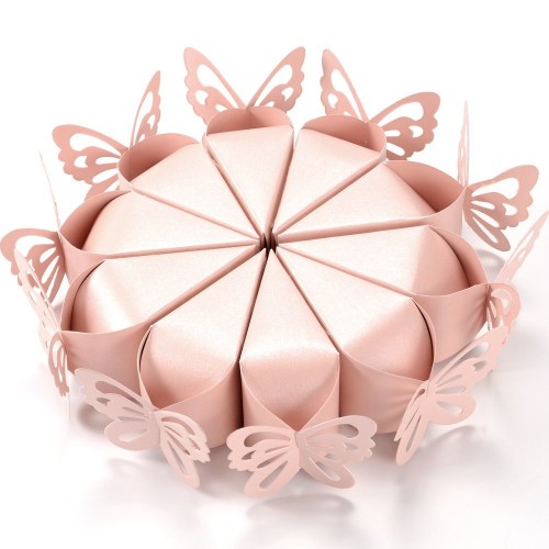 DODO - Triangle Butterfly Paper Candy Chocolate Gift Box Pink