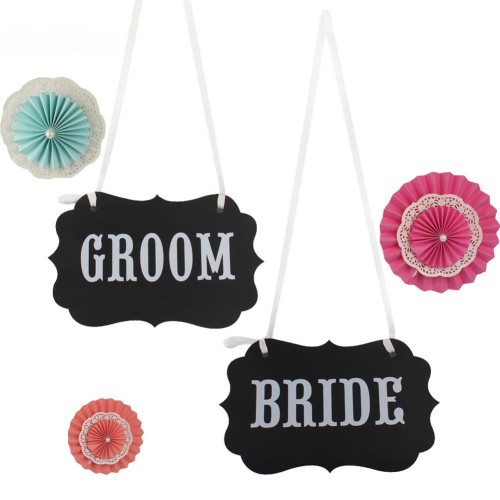 OEM - Garland Banner Wedding Party Decoration Black 1