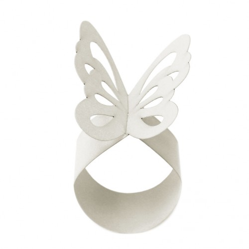 OEM - 50Pcslot Butterfly Bulk Paper Napkin Rings And Holders White