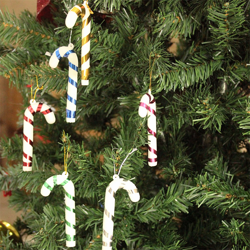 Wishmade 6 X Color Christmas Candy Cane Ornaments Party Xmas